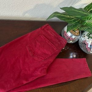 American eagle burgundy skinny jeans soft
